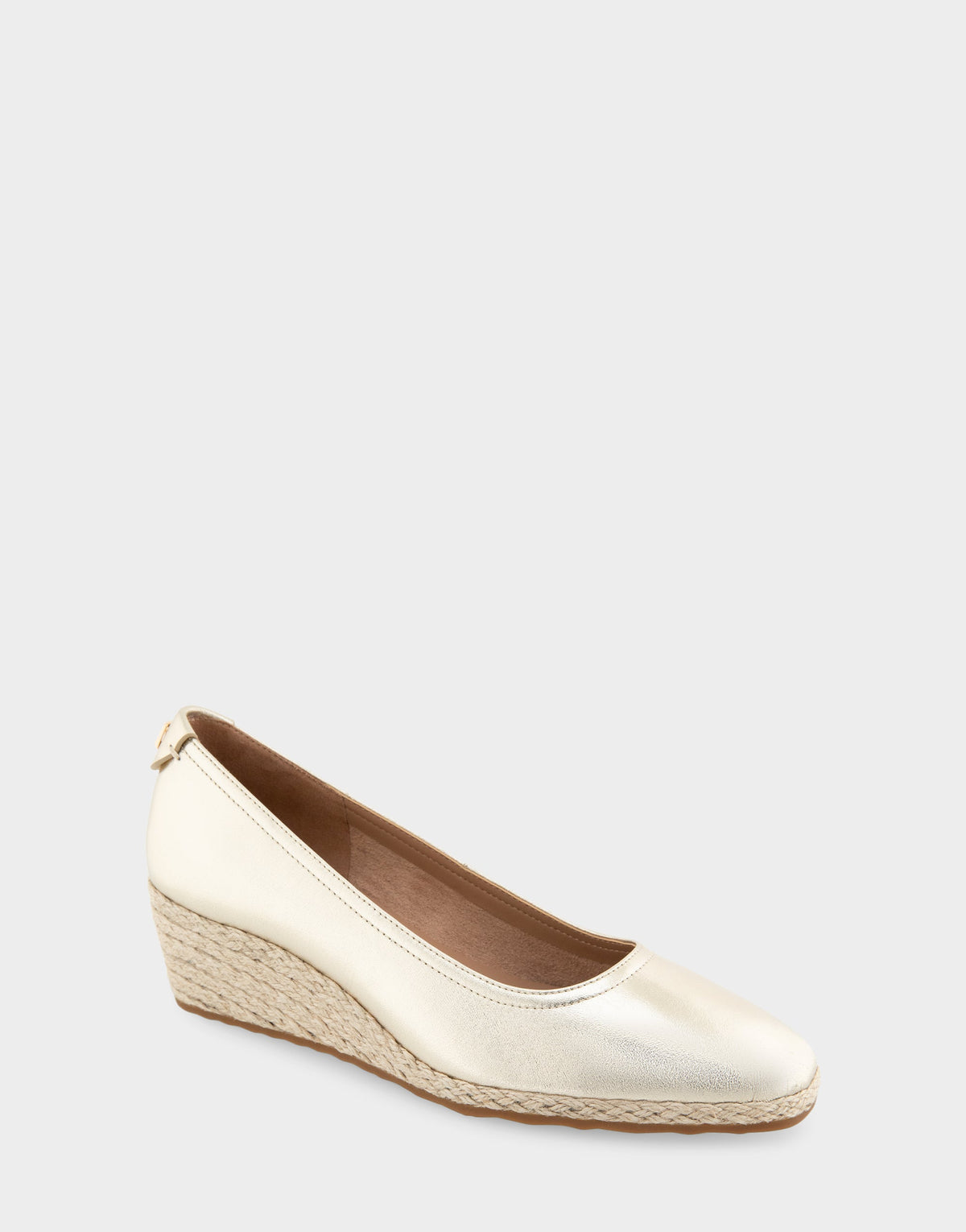 Comfortable Women's Wedge Heels in Soft Gold Leather | Aerosoles Shoes