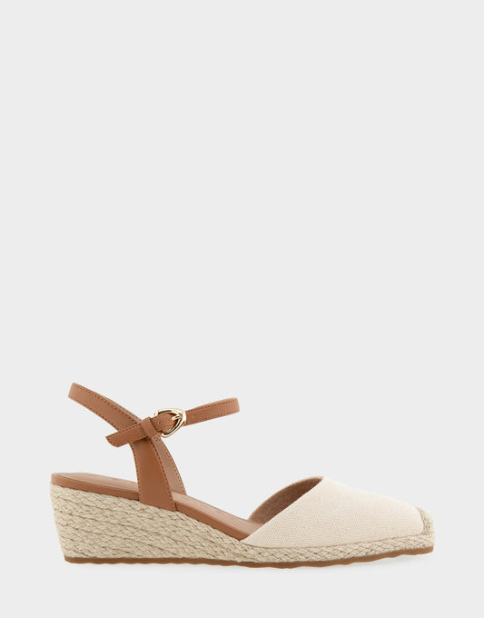 Comfortable Women's Wedge Heels in Natural Canvas Fabric | Aerosoles Shoes