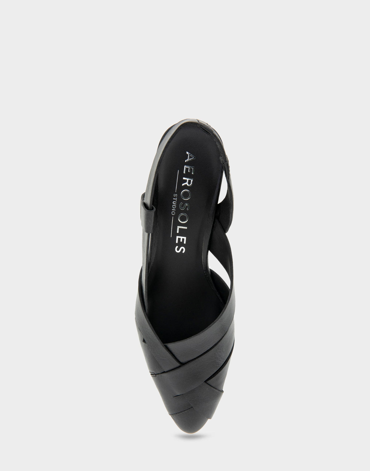 Comfortable Women's Wedge Heels in Black Burnished Leather | Aerosoles Shoes