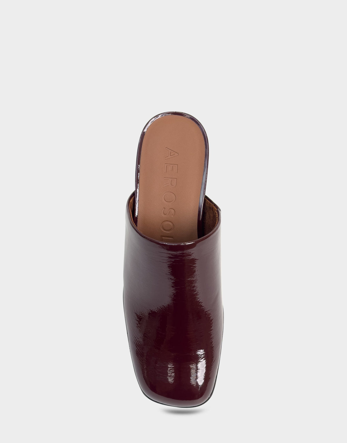 Comfortable Women's Clog in Merlot Crinkle Patent | Aerosoles Shoes