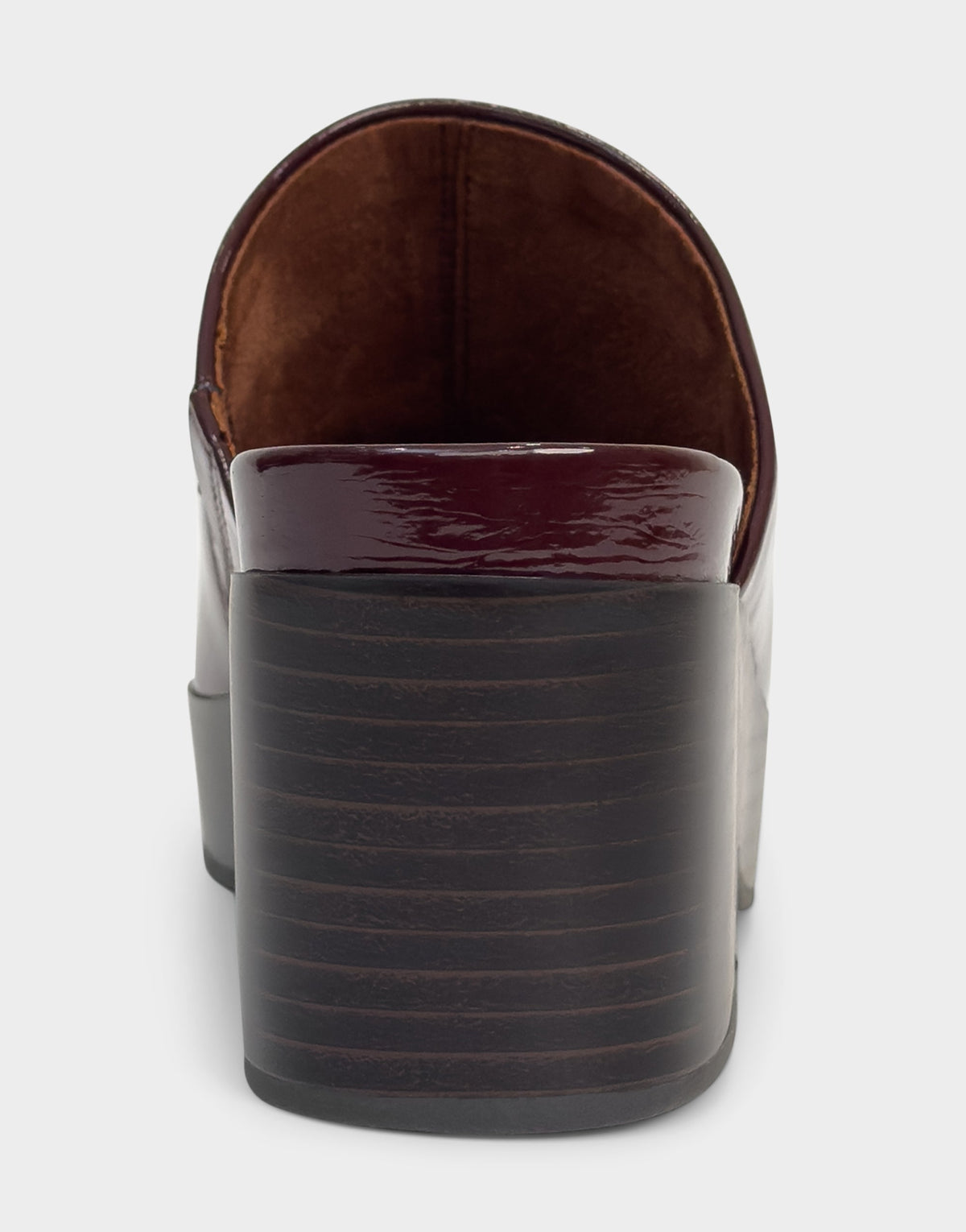 Comfortable Women's Clog in Merlot Crinkle Patent | Aerosoles Shoes