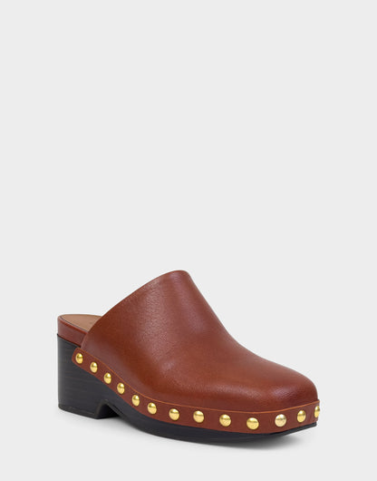 Comfortable Women's Clog In Brown Leather | Aerosoles Shoes