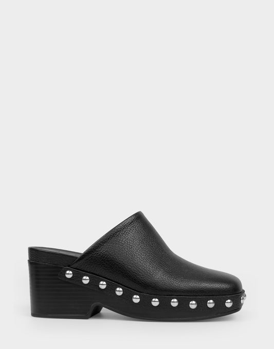 Comfortable Women's Clog In Black Leather | Aerosoles Shoes