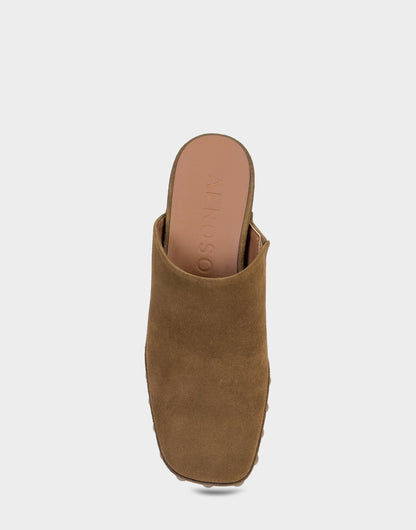Comfortable Women's Clog In Brown Suede | Aerosoles Shoes
