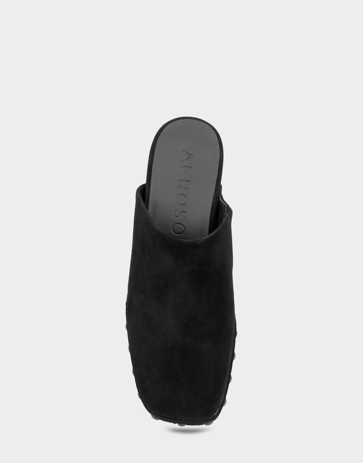 Comfortable Women's Clog In Black Suede | Aerosoles Shoes