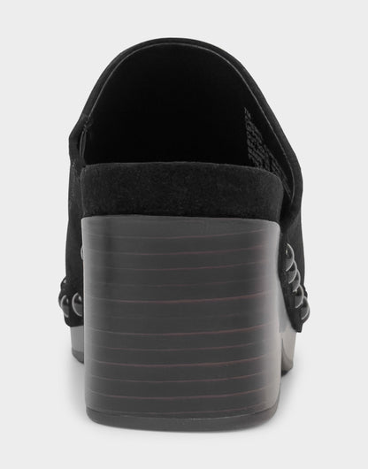 Comfortable Women's Clog In Black Suede | Aerosoles Shoes