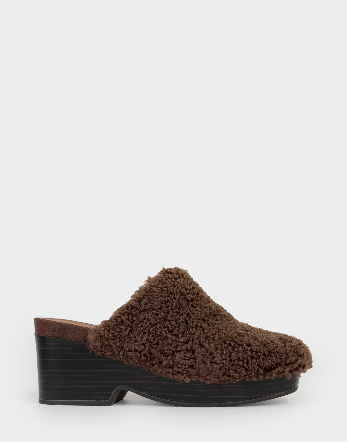 Comfortable Women's Clog In Brown Faux Shearling | Aerosoles Shoes