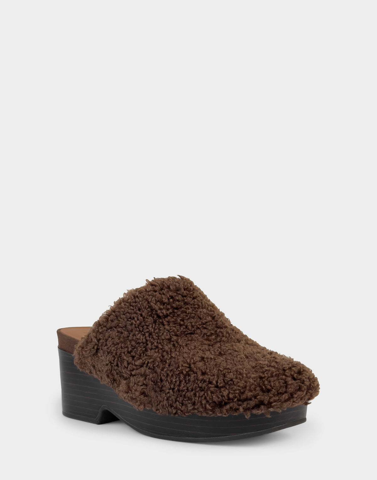 Comfortable Women's Clog In Brown Faux Shearling | Aerosoles Shoes