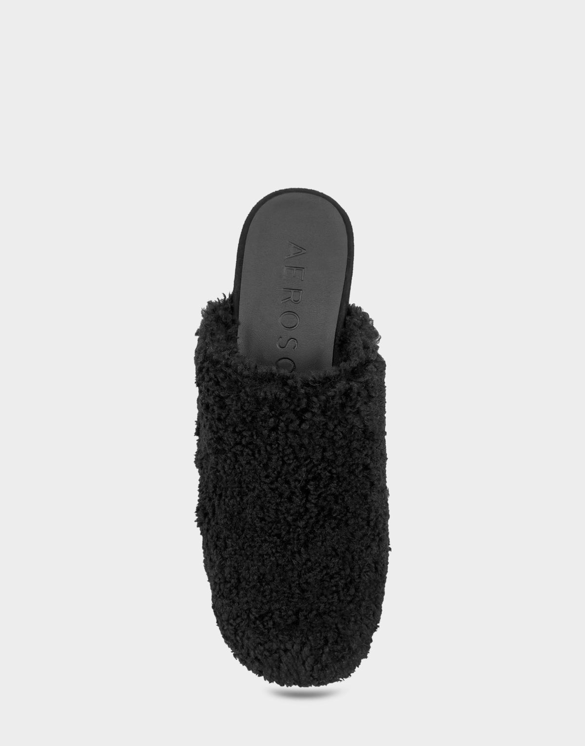 Comfortable Women's Clog In Black Faux Shearling | Aerosoles Shoes