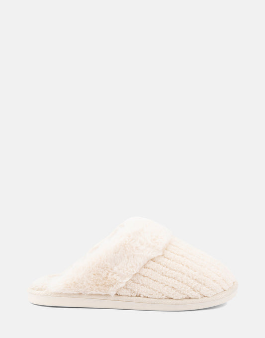 Comfortable Women's Slipper in Off White Fabric | Aerosoles Shoes|Handbags