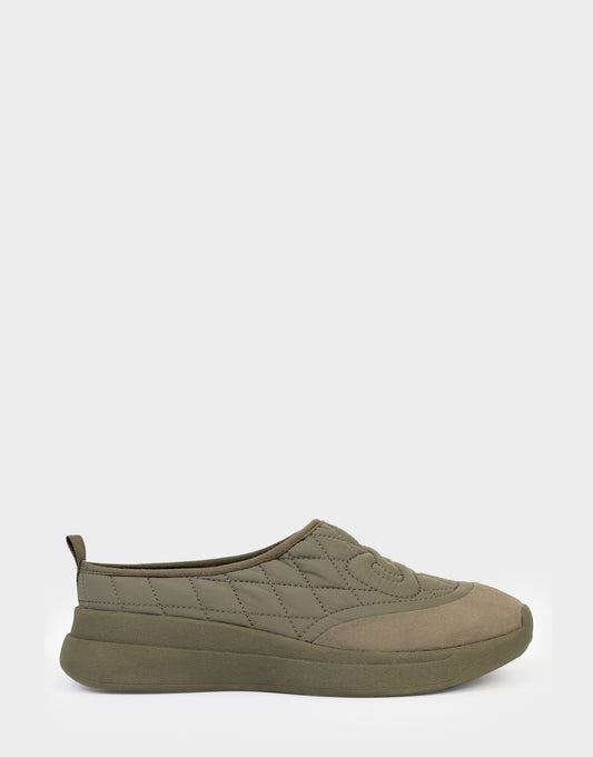 Comfortable Women's Mule Sneaker In Green Fabric | Aerosoles Shoes