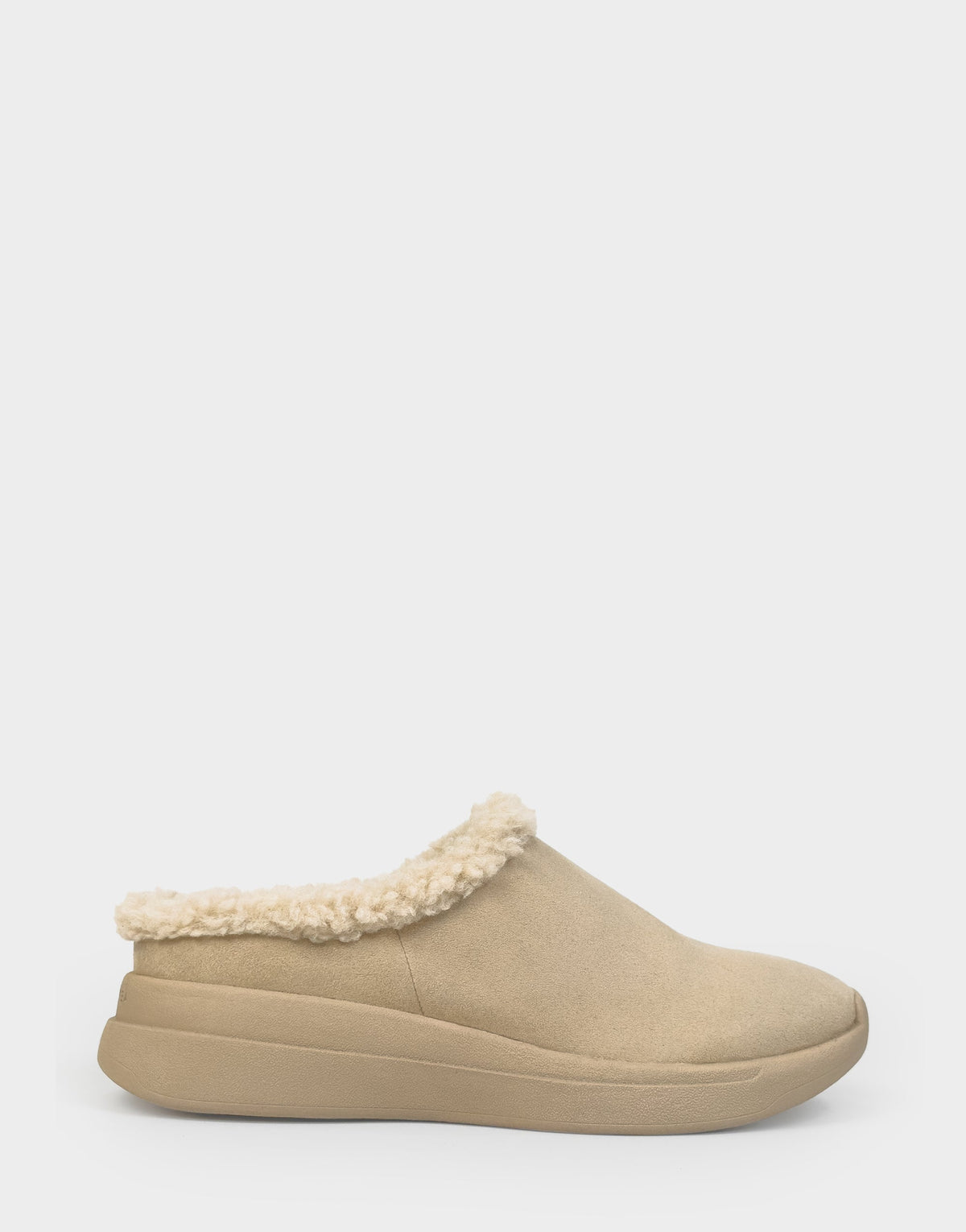Comfortable Women's Sneaker Mule In Beige Faux Suede | Aerosoles Shoes