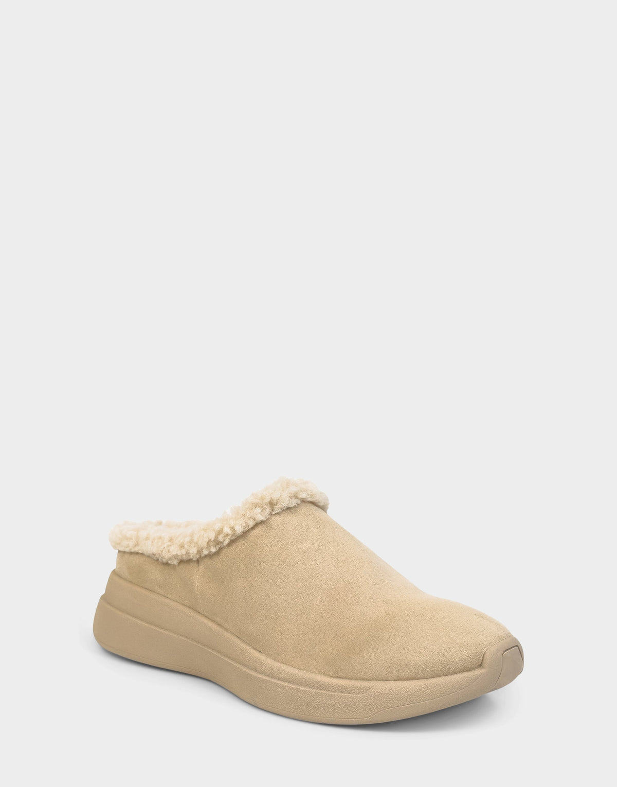 Comfortable Women's Sneaker Mule In Beige Faux Suede | Aerosoles Shoes