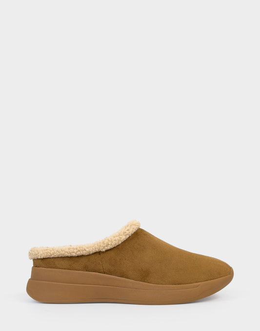 Comfortable Women's Sneaker Mule In Brown Faux Suede | Aerosoles Shoes