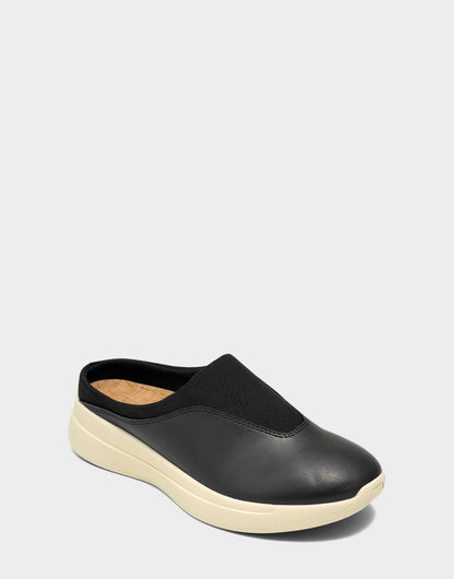 Comfortable Women's Mule in Black Faux Leather/neoprene | Aerosoles Shoes