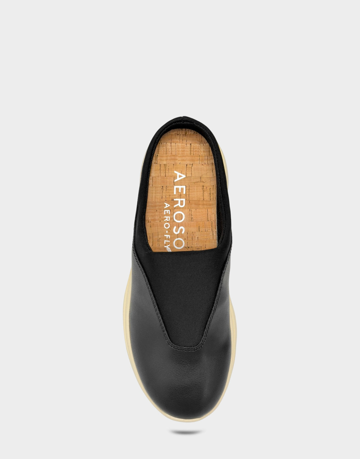Comfortable Women's Mule in Black Faux Leather/neoprene | Aerosoles Shoes