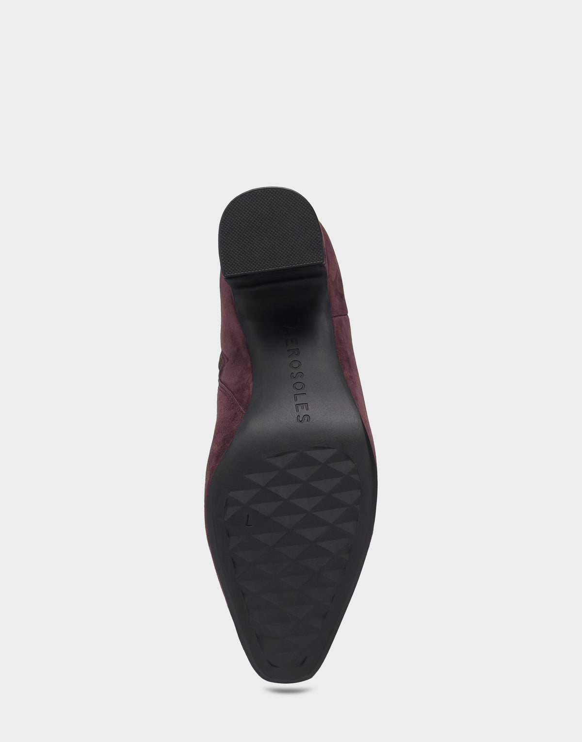 Comfortable Women's Mid Block Heel Bootie In Burgundy Suede | Aerosoles Shoes