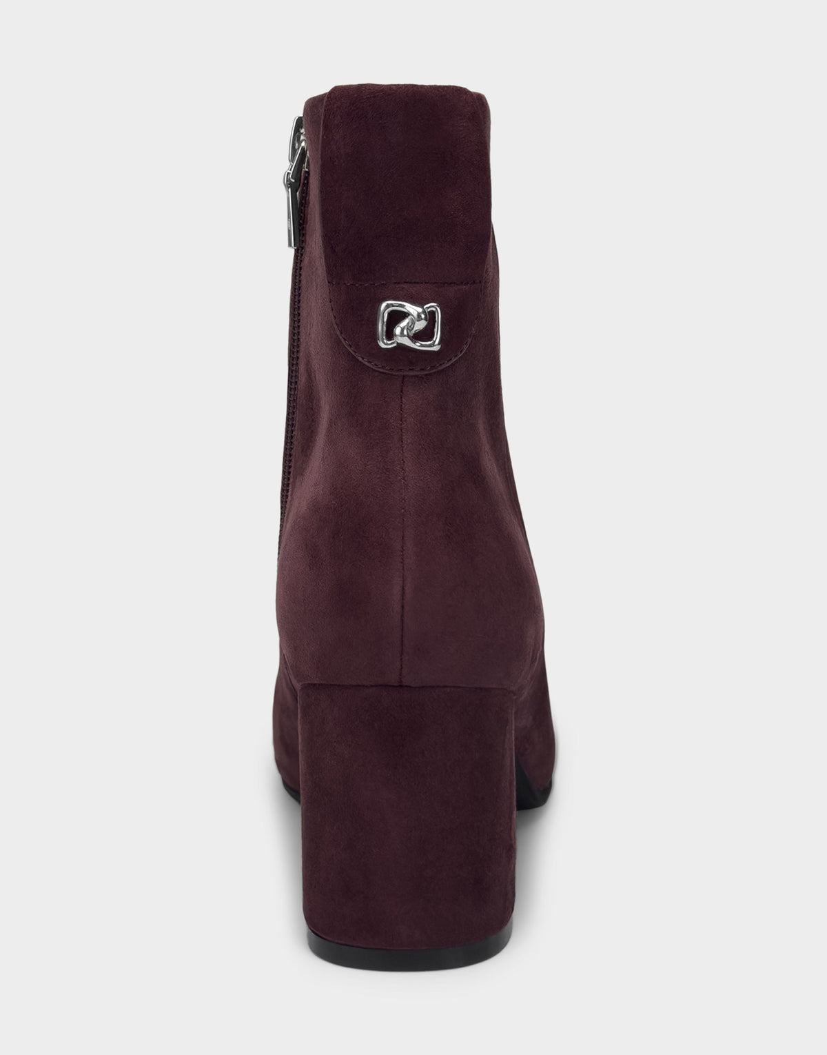 Comfortable Women's Mid Block Heel Bootie In Burgundy Suede | Aerosoles Shoes