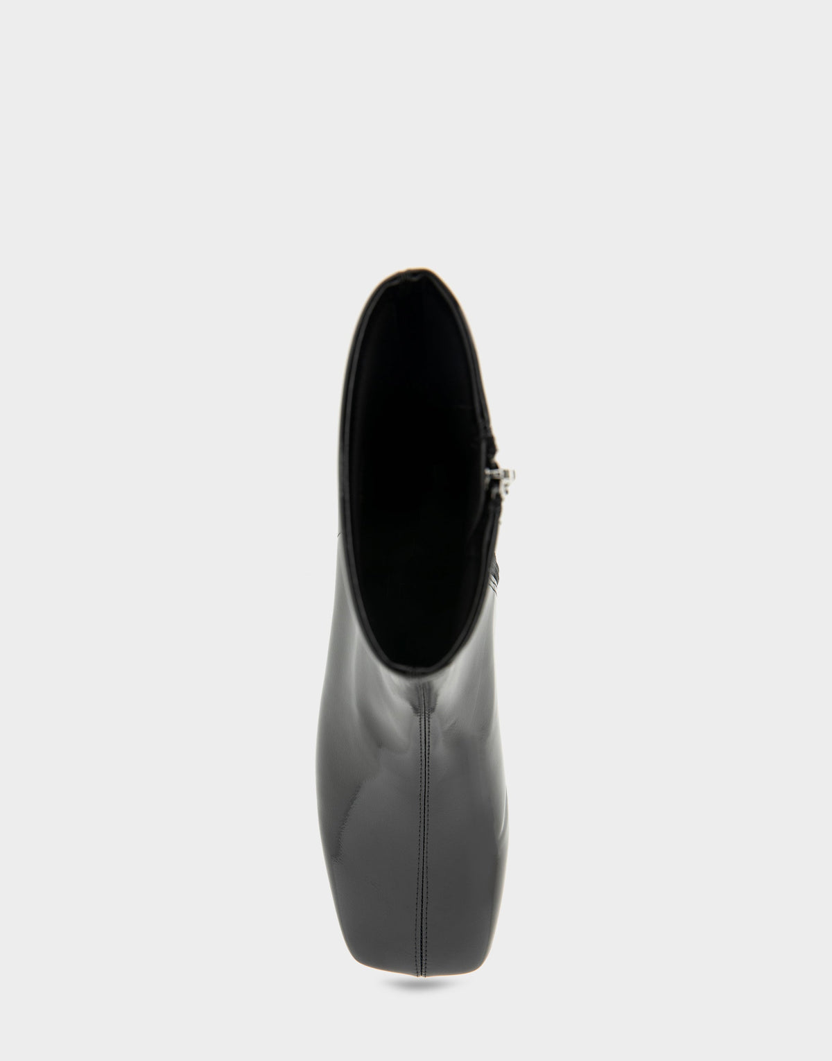 Comfortable Women's Low Block Heel Bootie In Black Patent Faux Leather | Aerosoles Shoes