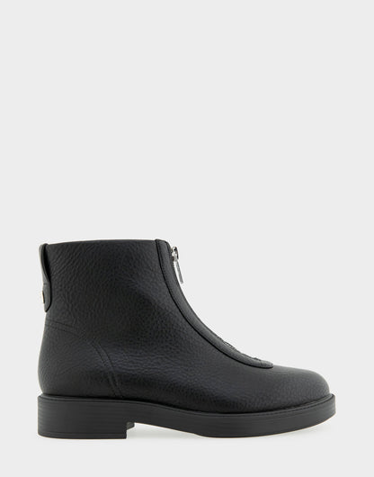 Comfortable Women's Low Block Heel Bootie In Black Faux Nubuck | Aerosoles Shoes