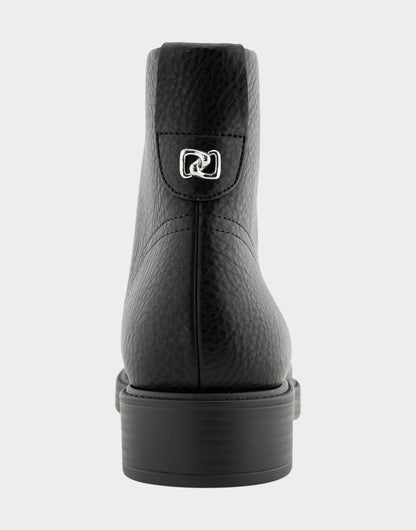 Comfortable Women's Low Block Heel Bootie In Black Faux Nubuck | Aerosoles Shoes