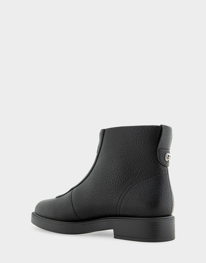 Comfortable Women's Low Block Heel Bootie In Black Faux Nubuck | Aerosoles Shoes