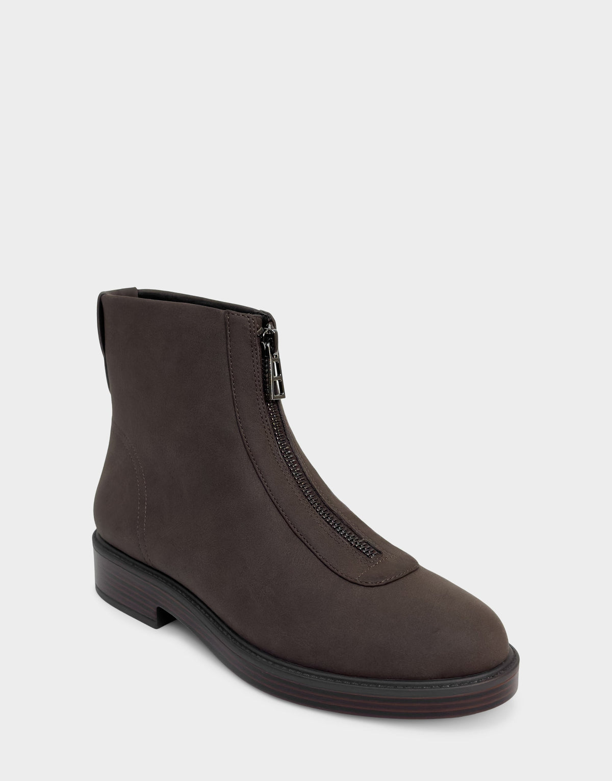 Comfortable Women's Low Block Heel Bootie In Brown Faux Nubuck | Aerosoles Shoes