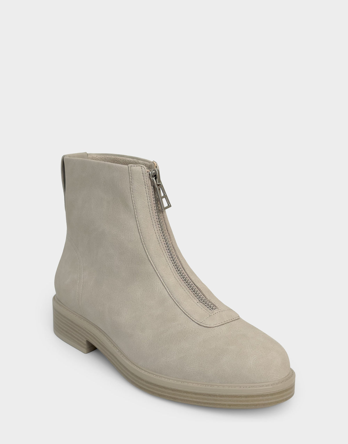 Comfortable Women's Low Block Heel Bootie In Beige Faux Nubuck | Aerosoles Shoes