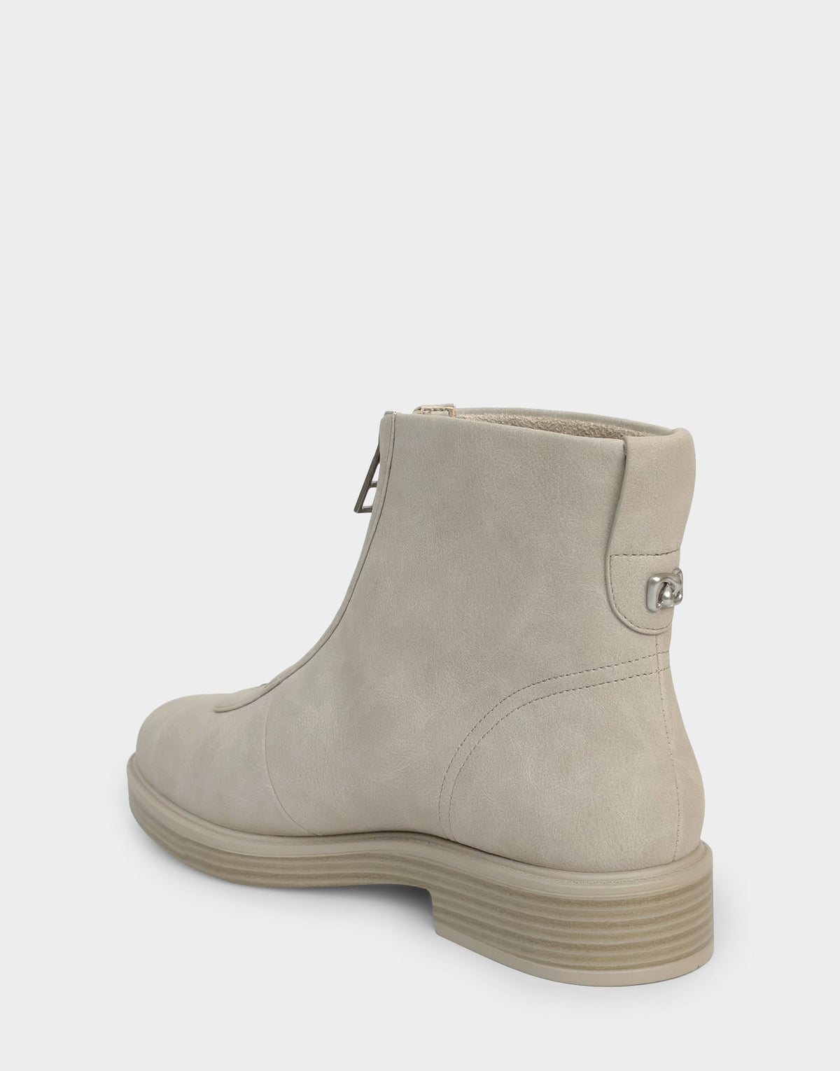 Comfortable Women's Low Block Heel Bootie In Beige Faux Nubuck | Aerosoles Shoes