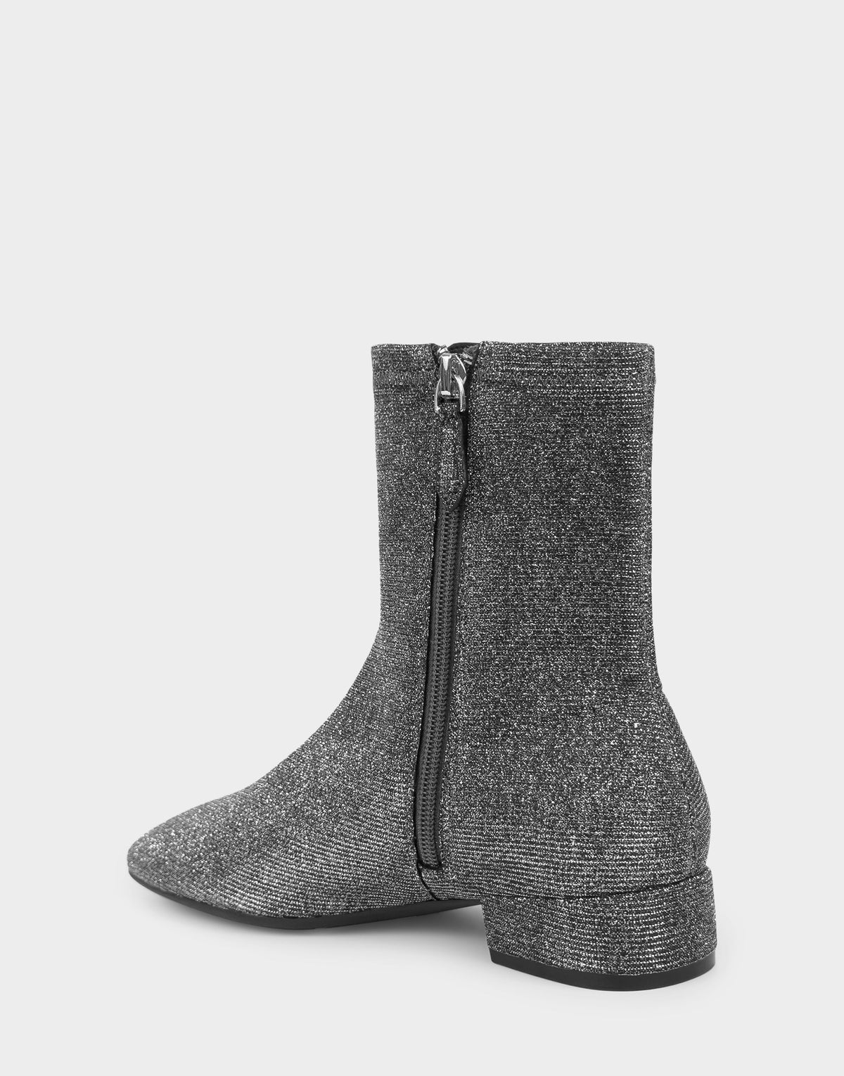 Comfortable Women's Low Block Heel Bootie In Gunmetal Fabric | Aerosoles Shoes