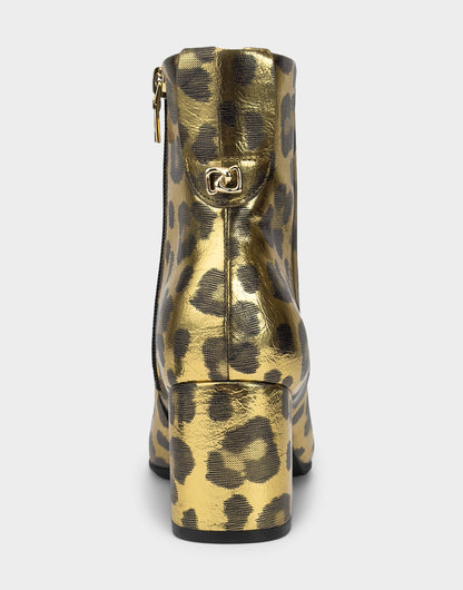 Comfortable Women's Mid Block Heel Bootie In Animal Print Faux Leather | Aerosoles Shoes