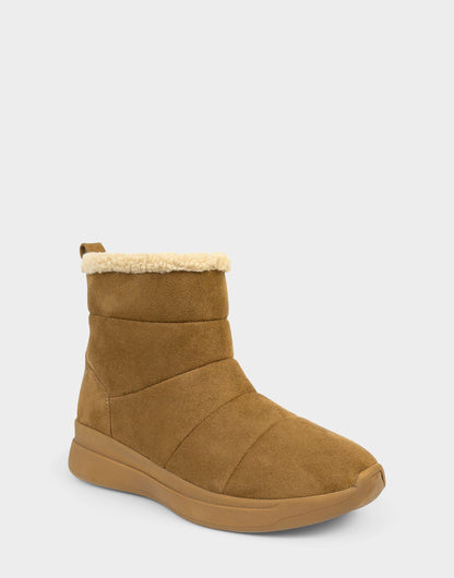 Comfortable Women's Pull On Bootie In Brown Faux Suede | Aerosoles Shoes