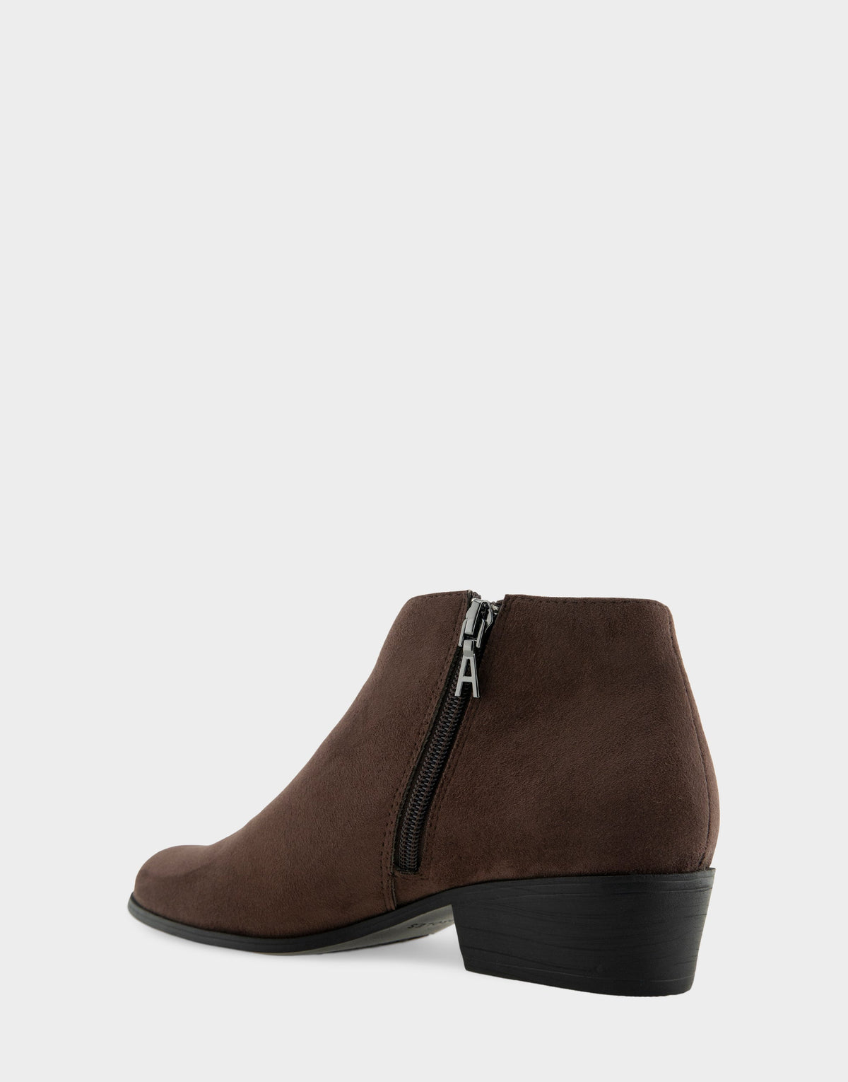 Comfortable Women's Asymmetrical Envelope Low Bootie in Java Faux Suede | Aerosoles Shoes