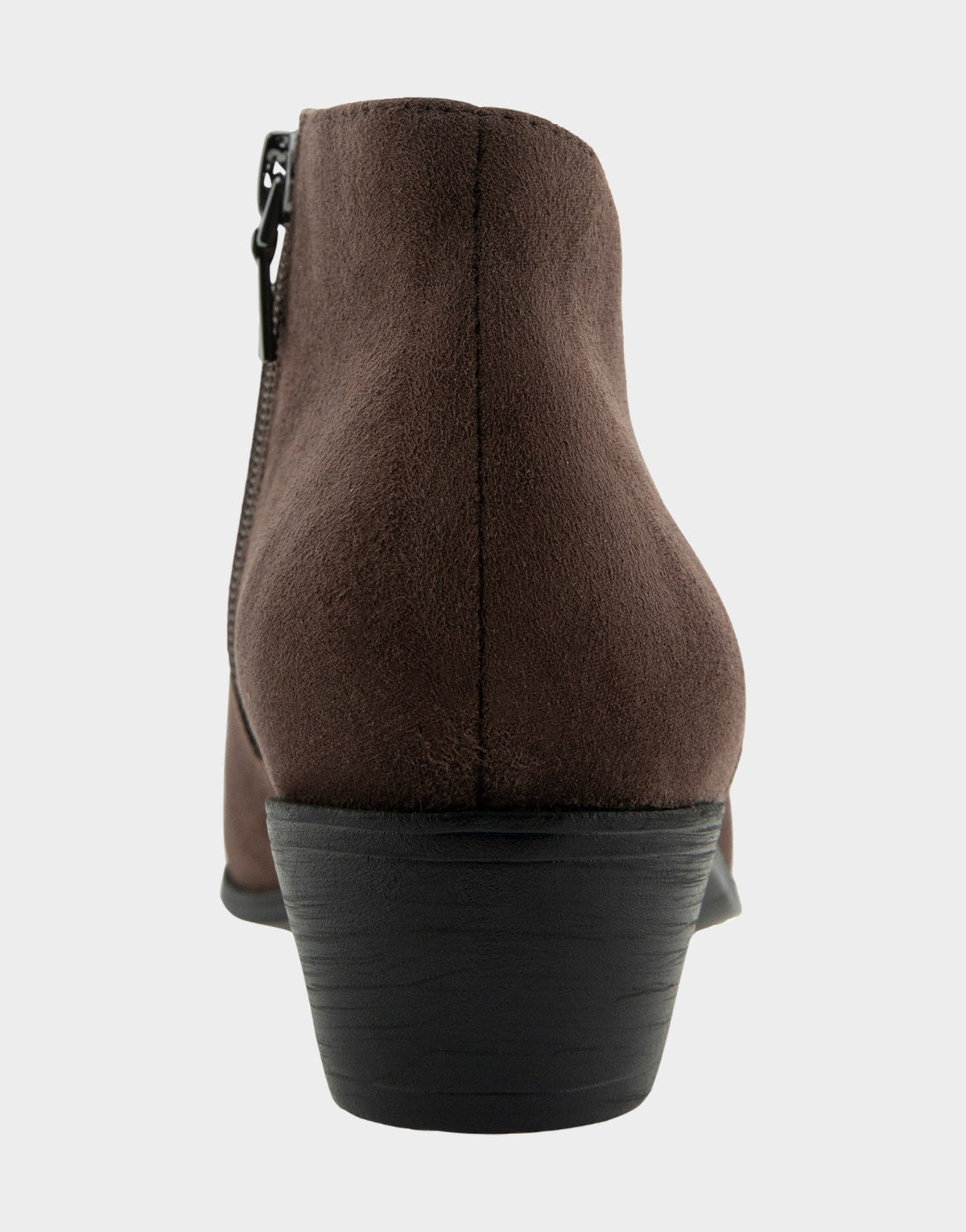 Comfortable Women's Asymmetrical Envelope Low Bootie in Java Faux Suede | Aerosoles Shoes