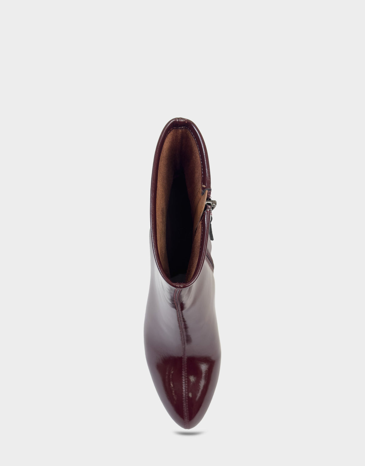 Comfortable Women's Mid Block Heel Bootie In Burgundy Patent Faux Leather | Aerosoles Shoes