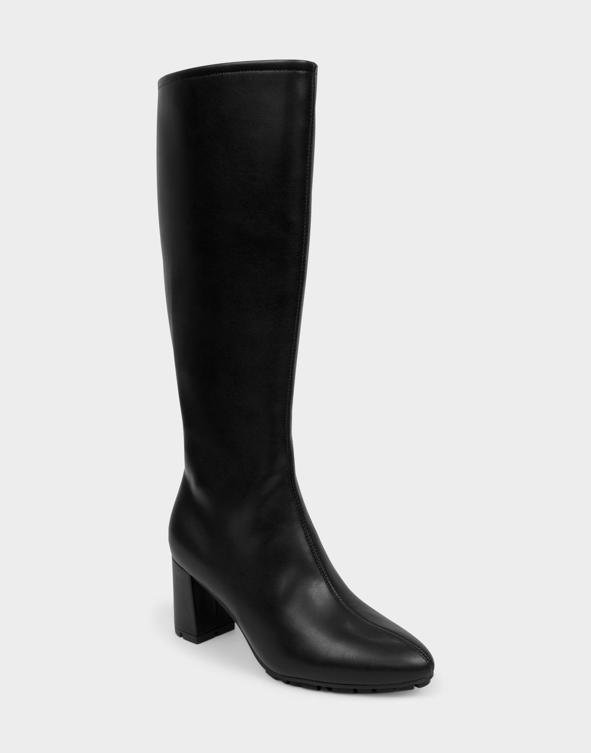 Comfortable Women's Mid Block Heel Boot In Black Faux Leather | Aerosoles Shoes