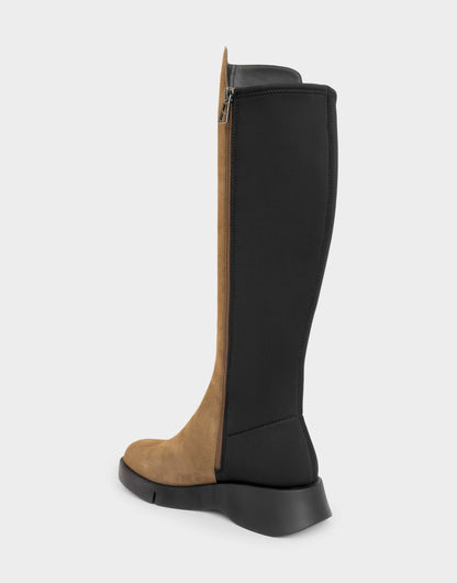 Comfortable Women's Flatform Boot In Brown Suede | Aerosoles Shoes