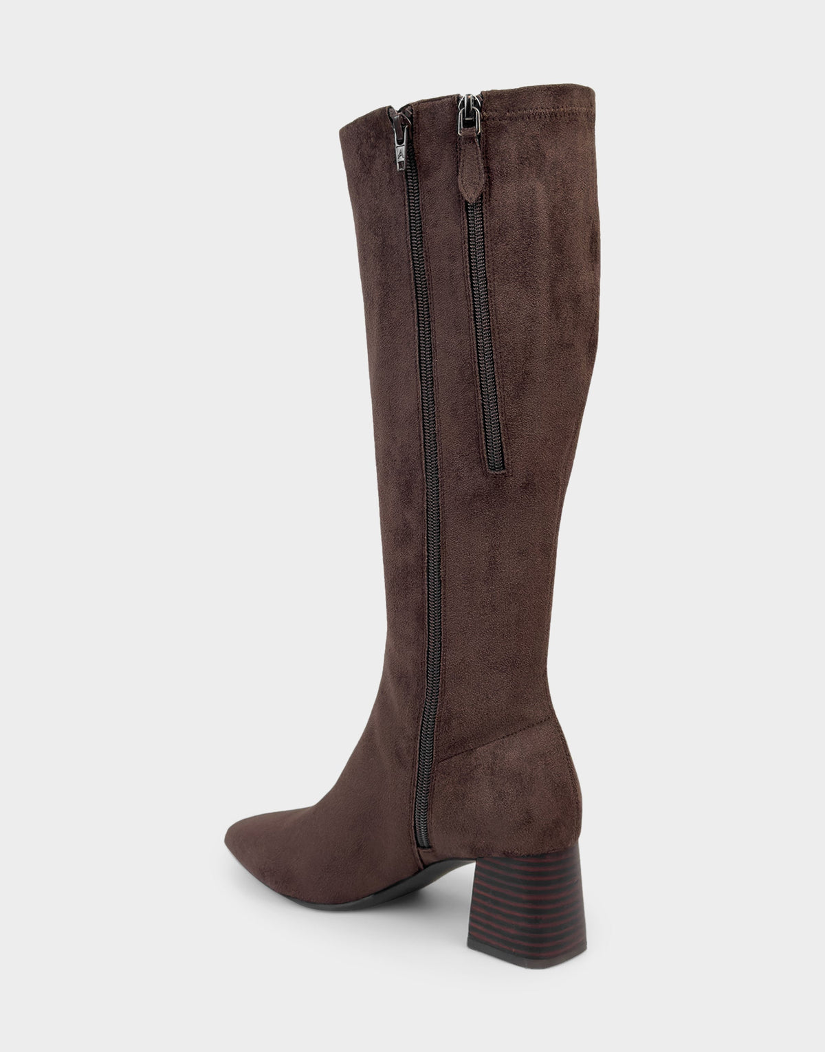 Comfortable Women's Mid Block Heel Boot In Brown Faux Suede | Aerosoles Shoes