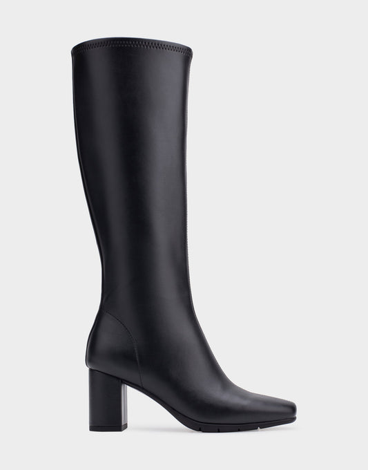 Comfortable Women's Tall Shaft Boot in Black Faux Leather | Aerosoles Shoes