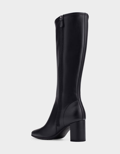Comfortable Women's Tall Shaft Boot in Black Faux Leather | Aerosoles Shoes