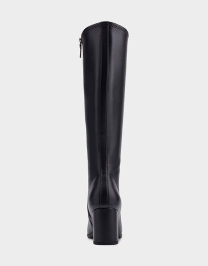 Comfortable Women's Tall Shaft Boot in Black Faux Leather | Aerosoles Shoes