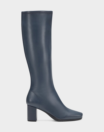 Comfortable Women's Tall Shaft Boot in Navy Faux Leather | Aerosoles Shoes