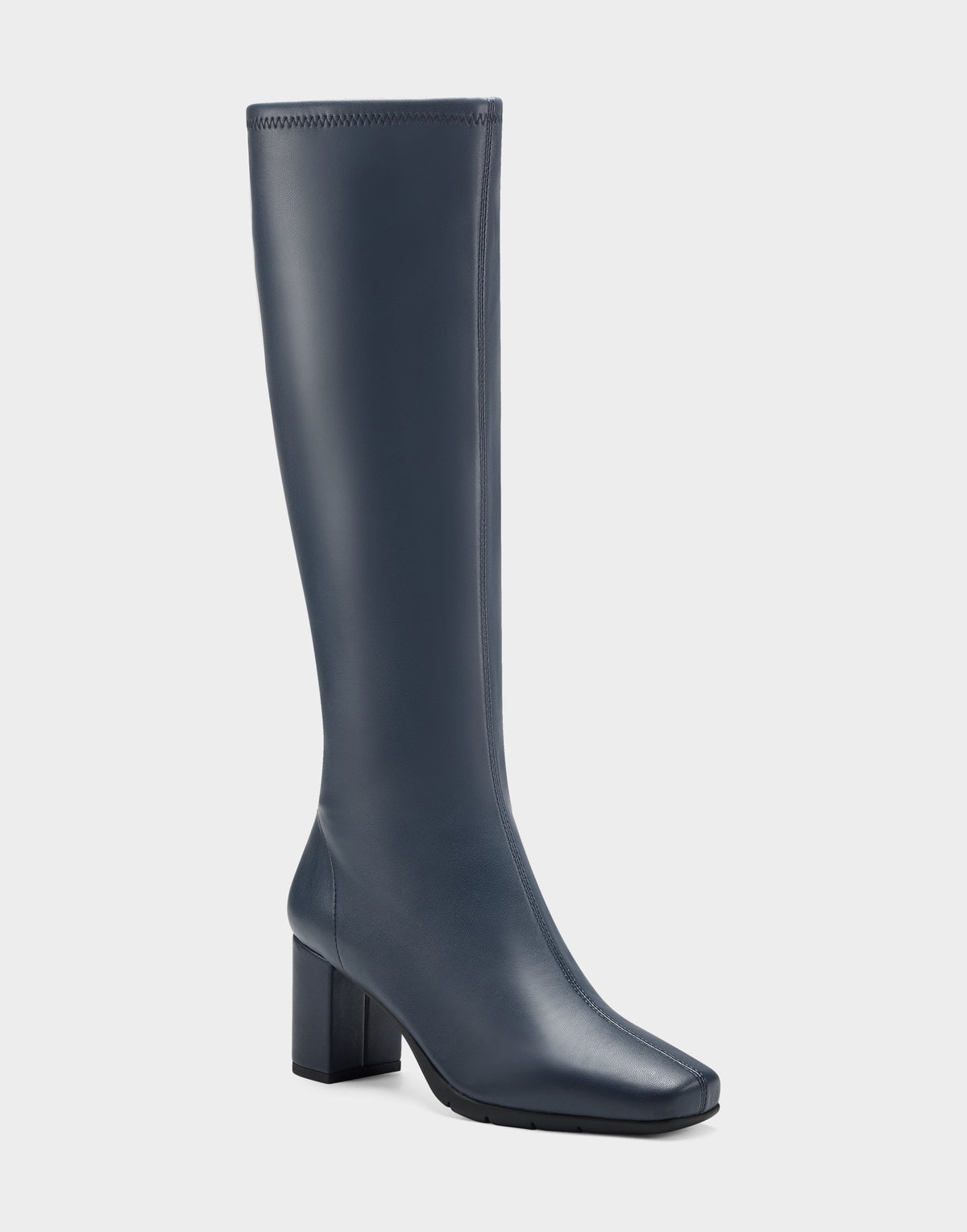 Comfortable Women's Tall Shaft Boot in Navy Faux Leather | Aerosoles Shoes