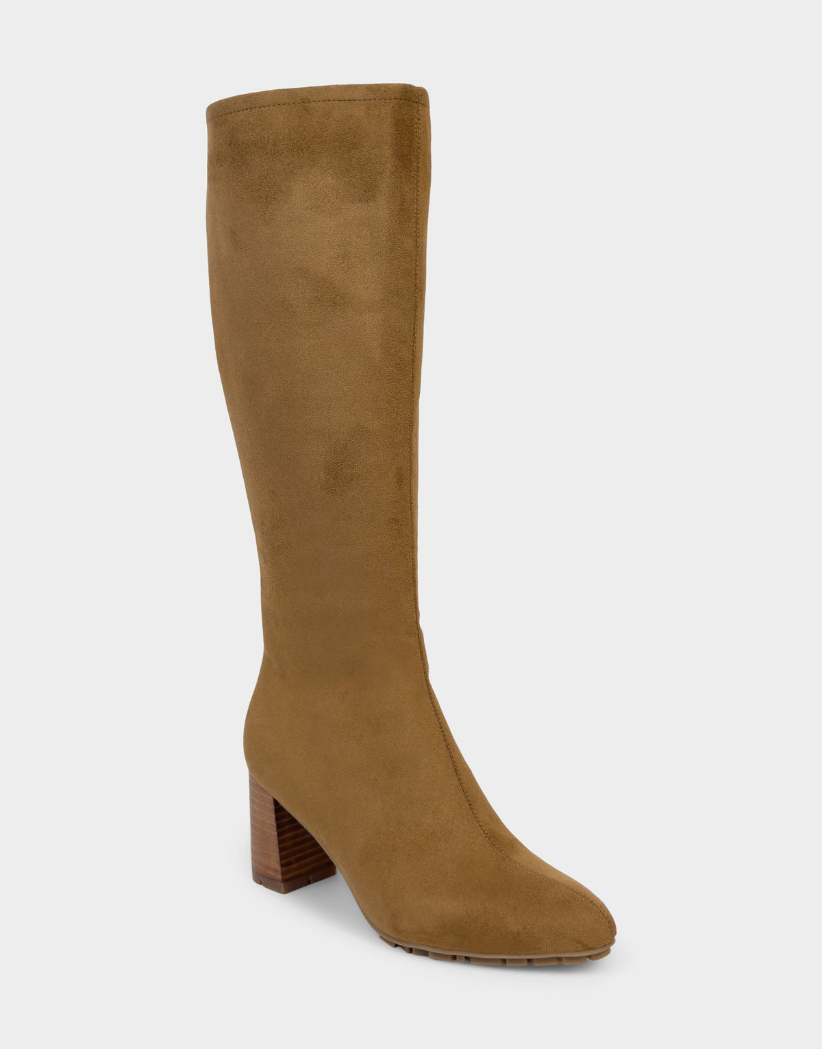 Comfortable Women's Mid Block Heel Boot In Brown Faux Suede | Aerosoles Shoes