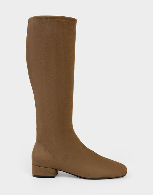 Comfortable Women's Low Block Heel Boot In Brown Faux Suede | Aerosoles Shoes