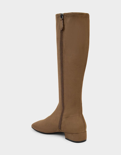 Comfortable Women's Low Block Heel Boot In Brown Faux Suede | Aerosoles Shoes
