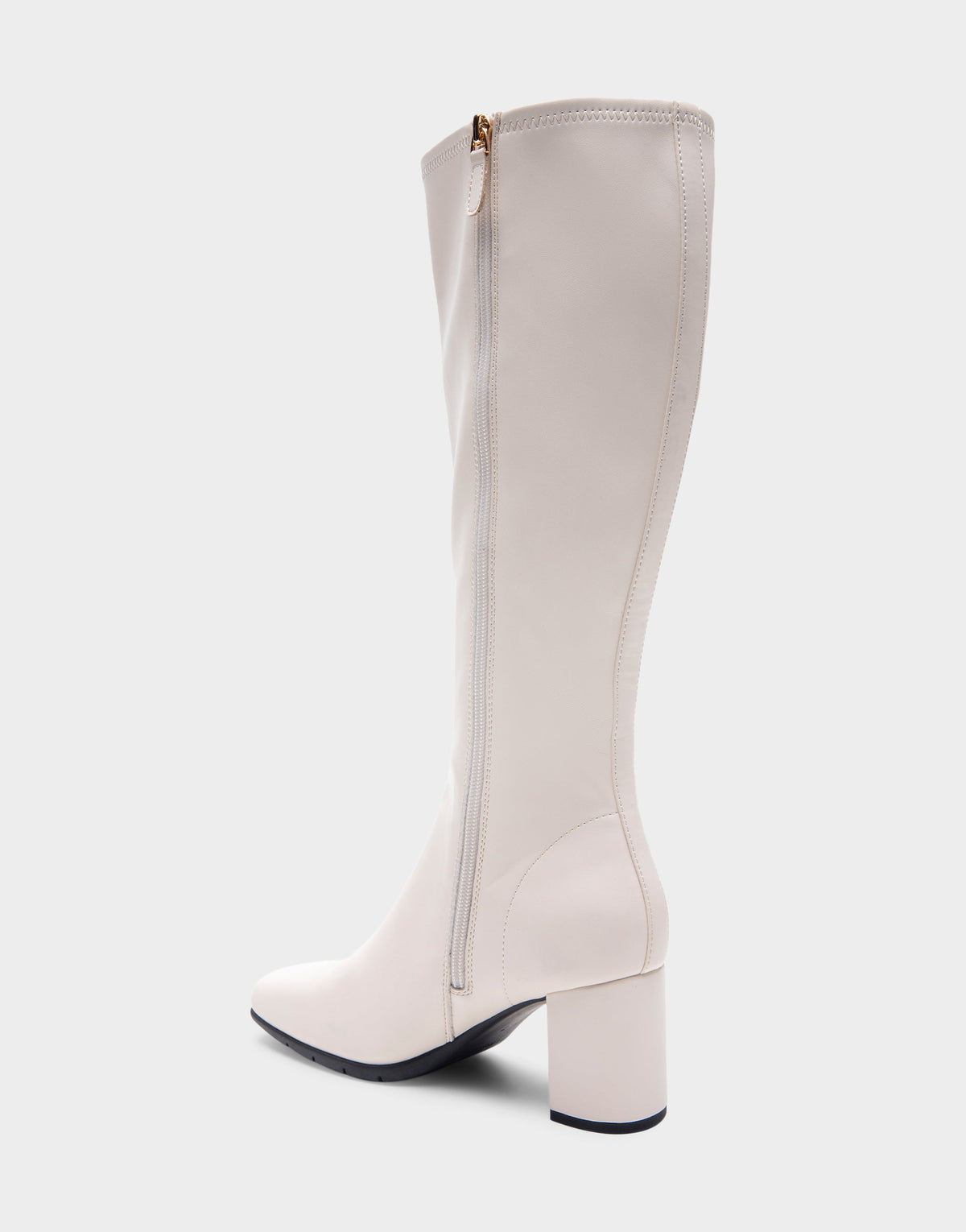 Comfortable Women's Tall Shaft Boot in Eggnog Stretch Faux Leather | Aerosoles Shoes