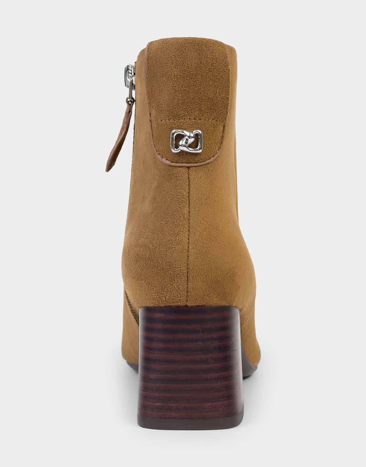 Comfortable Women's Mid Block Heel Bootie In Brown Faux Suede | Aerosoles Shoes