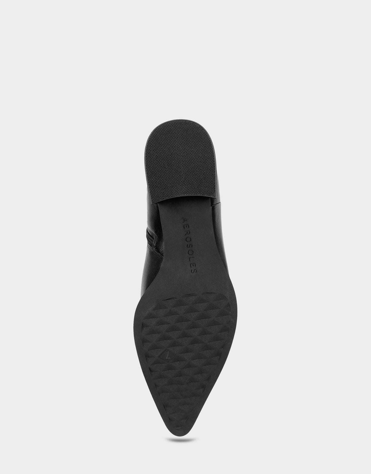 Comfortable Women's Mid Block Heel Bootie In Black Leather | Aerosoles Shoes
