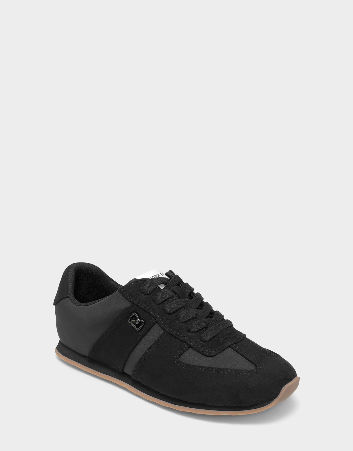 Comfortable Women's Lace Up Sneaker In Black Faux Suede | Aerosoles Shoes